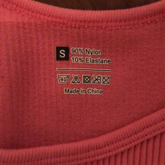 SHEIN size small. Pink ribbed tank top. Like new - Picture 3 of 4